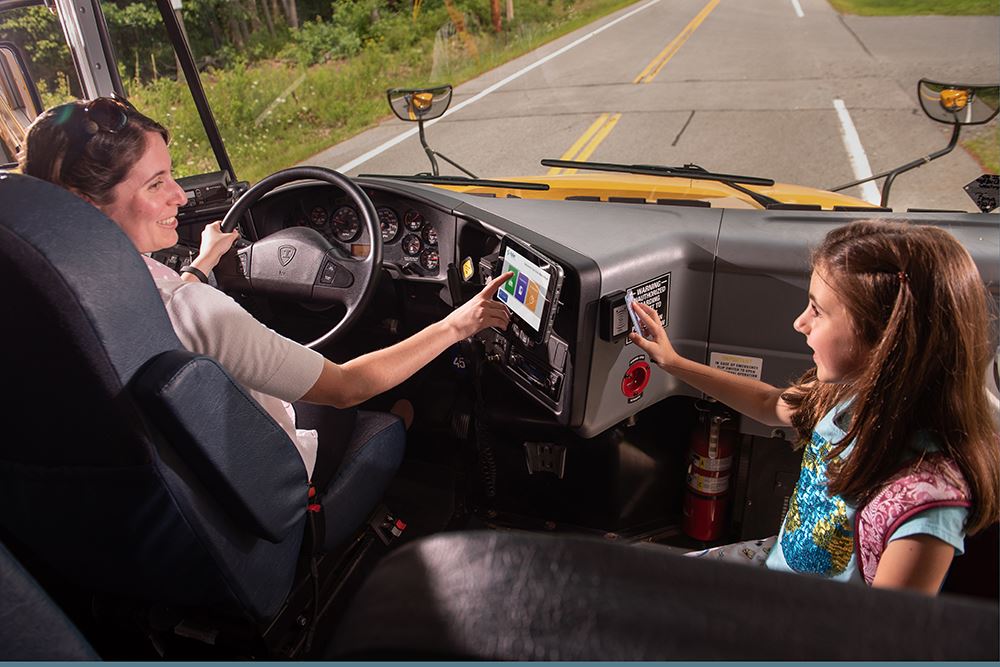 bus driver with kid